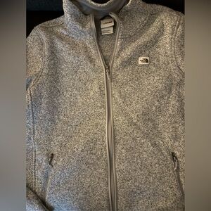 The North Face Men's Heathered Gray Zip-Up Sweater